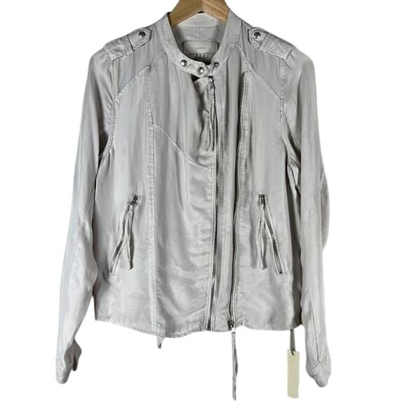 NWT Blank NYC Paystub Jacket Women S Cream Urban Cowgirl Utility Lightweight - Picture 1 of 5